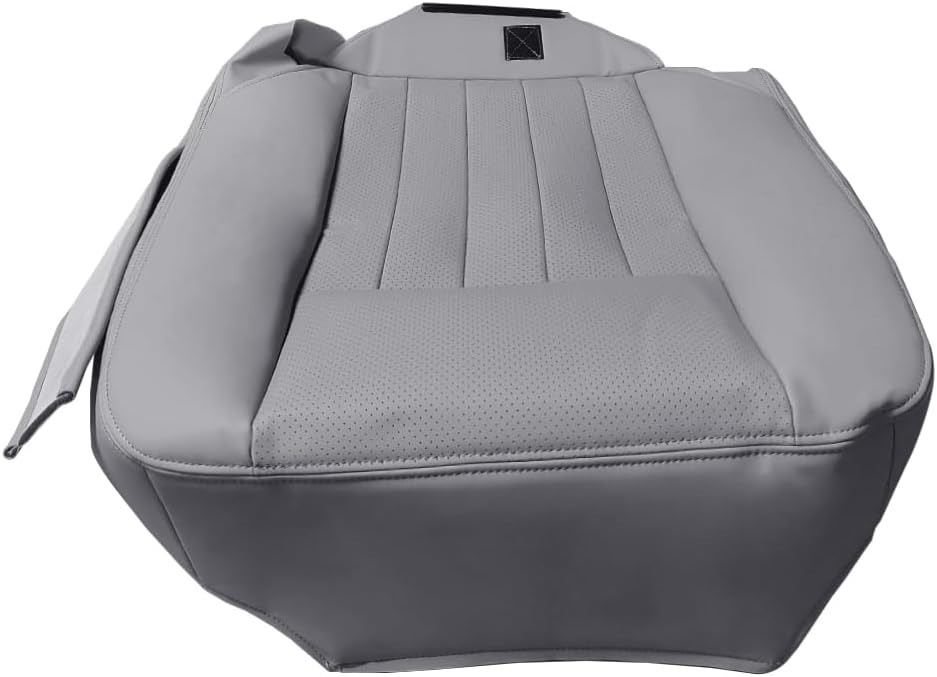 Driver Bottom & Top Lean Back Seat Cover Replacement Perforated Fits for Lincoln Navigator 2003-2006 Microfiber Leather, Gray