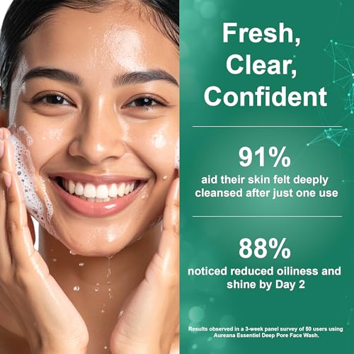 Image of Aureana Essentiel Deep Pore Face Wash with Salicylic Acid (50ml) I Exfoliating Face Wash for Women & Men I Vegan, Hypoallergenic & Dermatologically Tested
