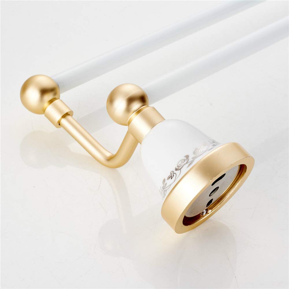 Estante de baño Estante de baño Estante de Toalla de baño de cerámica montado en la Pared Estante de Cocina Estante de Pared para baño Dormitorio Cocina (Color: Dorado, Tamaño: Tamaño Libre