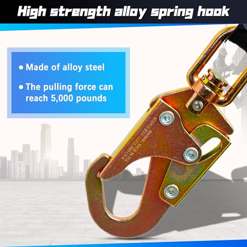 Image of DIJJIG 11FT Fall Protection Retractable Lanyard - Heavy Duty SRL Fall Arrest System, Industrial Safety Lanyard for Roofing & Construction Positioning, ANSI /OSHA Compliant Lifeline(Small Hook)