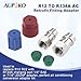 R12 to R134a Conversion Kit, Include R12 R22 to R134A High/Low Fitting Port Retrofit 1/4 SAE to 7/16