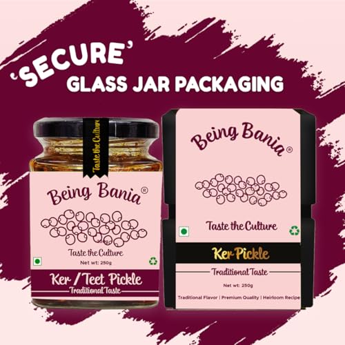 Image of Premium Handmade Ker Pickle, 250gm in glass jar | Marwadi Rajasthani | Delicacy pickle | Teet Dela Achar | Kair Achaar