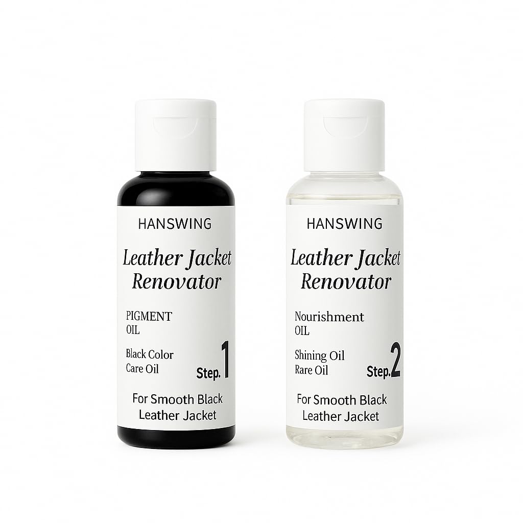 HANSWING Leather Jacket Polish Renovator Black Color Polish Kit-image-25