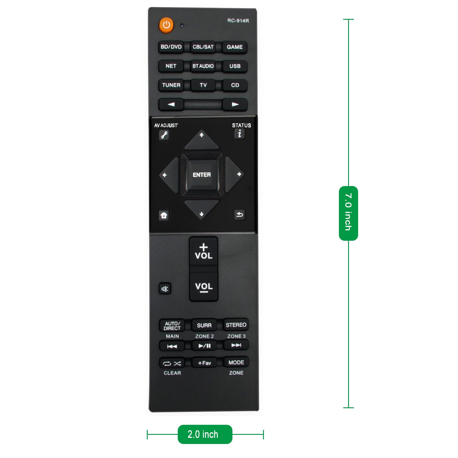 Amazon.com: RC-914R Replace Audio Video Remote Control Compatible