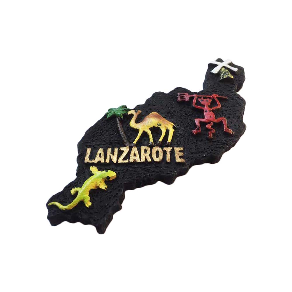 Wedarego Lanzarote1 3D Lanzarote Spain Refrigerator Fridge Magnet Tourist Souvenirs Handmade Resin Craft Magnetic Stickers Home Kitchen Decoration Travel Gift