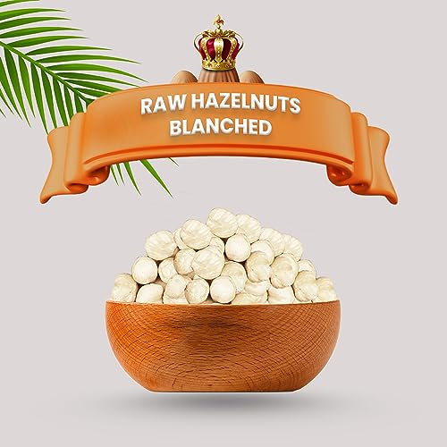Mawa Raw Blanched Hazelnuts 1kg | from Mawa Nuts & Seeds Variety | Whole Without Skin | Ideal for snacking | Use Skinned Hazelnuts Directly in Desserts, Biscuits or Pastry | ResealablePouch 1kg
