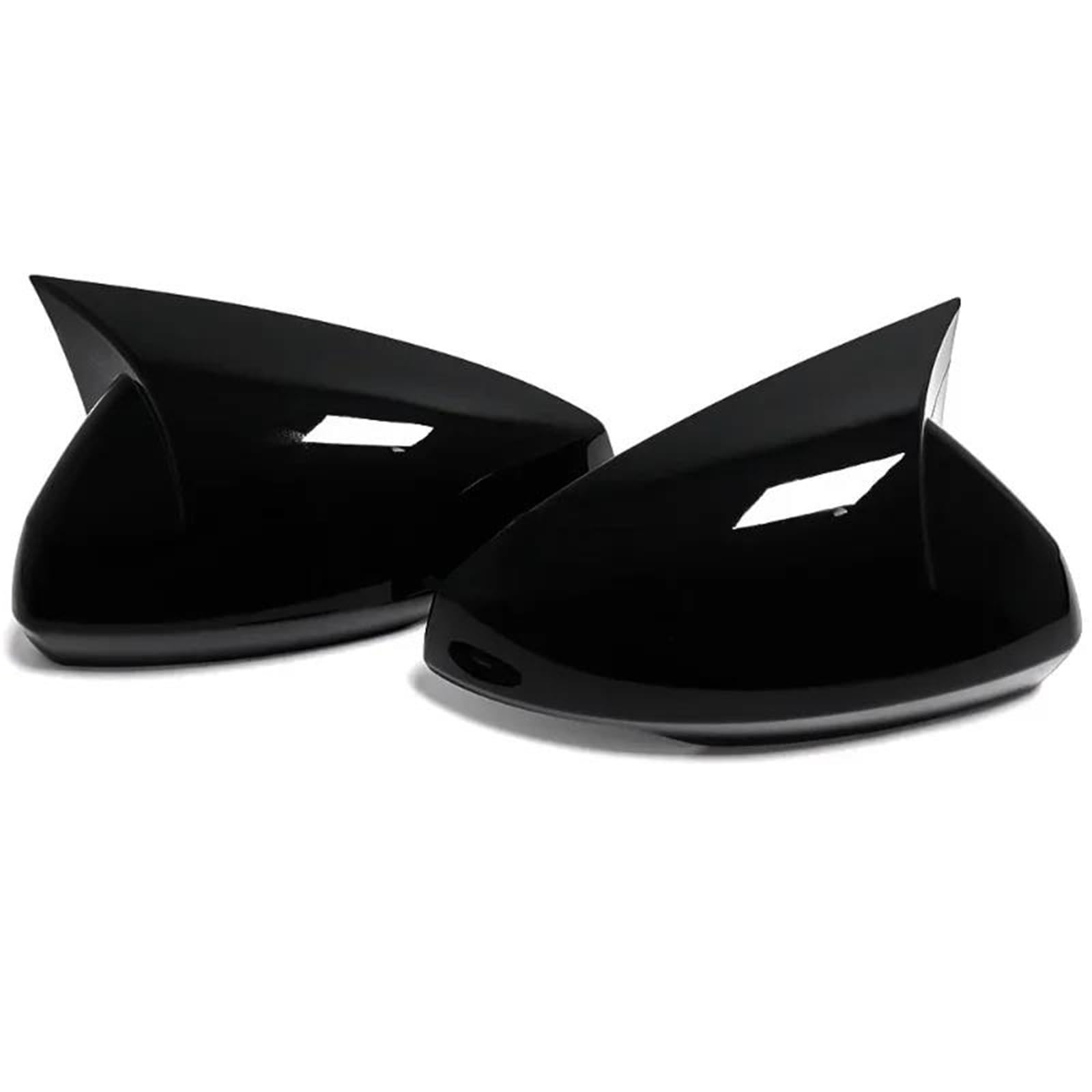 Rearview Side Mirror Cover Sticker Wing Cap Trims Exterior For VW For POLO 2018 2019 2020 2021 2022 2023 Rearview Mirror Cover(Gloss Black)