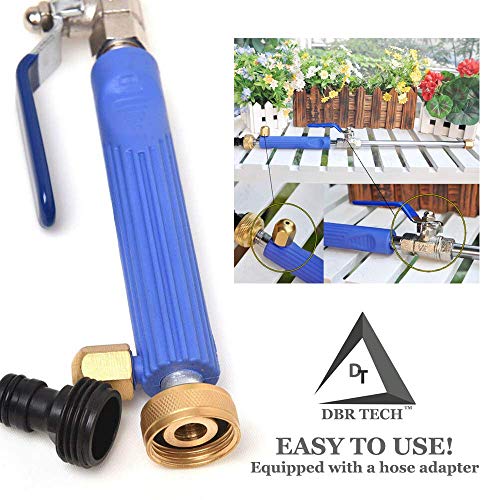 DBR Tech Hydro Jet High Pressure Power Washer Wand for Car Washing or Garden Cleaning, Heavy Duty Metal Watering Sprayer with Universal Hose End, Hydrojet Water Power Nozzle, Navy