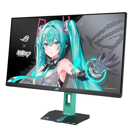 Image of ASUS ROG Strix XG27ACMEG-G 27 Inch 1440p 260Hz Gaming Monitor Miku Edition