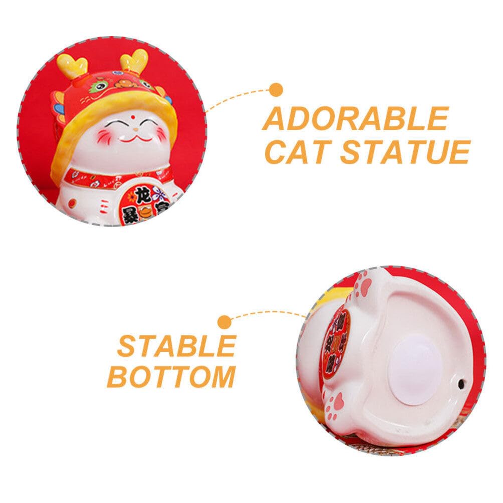 Glückskatze Spardose Aus Keramik Dekorative Maneki Neko Figur Mit Vielseitiger Nutzung Für Münzen Geldscheine Stilvolle Tischdekoration Für Katzenliebhaber