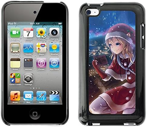 Hard Skin Case Cover Pouch for Apple iPod Touch 4 - Christmas Holiday Sexy Hot Girl Woman Lingerie