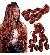 French Curly Braiding Hair 20 Inch Bouncy Braiding Hair Pre Stretched Loose Wavy Spanish Curl Spi...