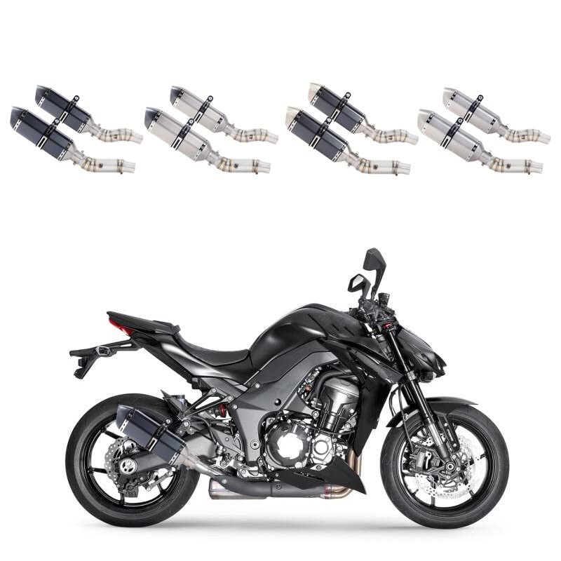 Motorrad Auspuff Für Kawasaki Z1000 2010-2020 - Slip-On Doppelauslass Edelstahl