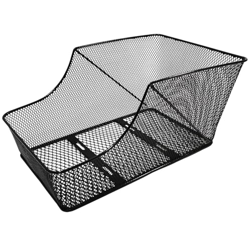 Fahrradkorb Fahrrad Gepäckträger Schultaschenkorb Radkorb - Red Loon - Korb für Gepäckträger hinten - Feste Montage - Metall engmaschig - Tragkraft 20kg - Volumen 20l (East_BJB-444, XXL)