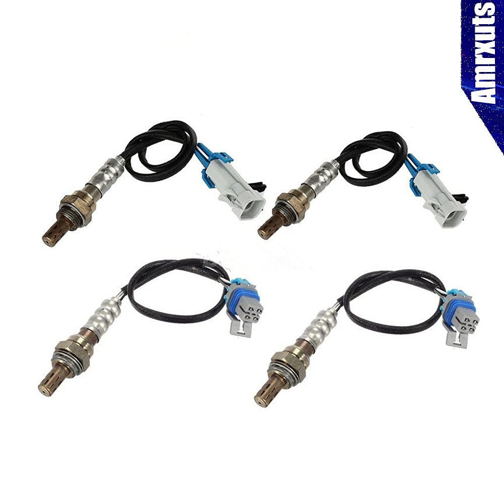 Amrxuts 4Pcs 12609457 12569429 Upstream Downstream Air Fuel Ratio Sensor O2 Oxygen Sensor for Chevrolet GMC Cadillac Avalanche Silverado 1500/Tahoe/Sierra 1500/Yukon 213-4229,12611165