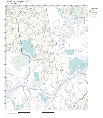 ZIP Code Wall Map of Yorktown Heights, NY ZIP Code Map Laminated ...