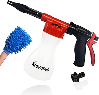 Car Wash Foam Gun, Adjustable Hose Wash Sprayer with Adjustment Ratio Dial Foam Blaster Fit - Foam Cannon Attaches to Any Garden Hose (with Wash Kit)