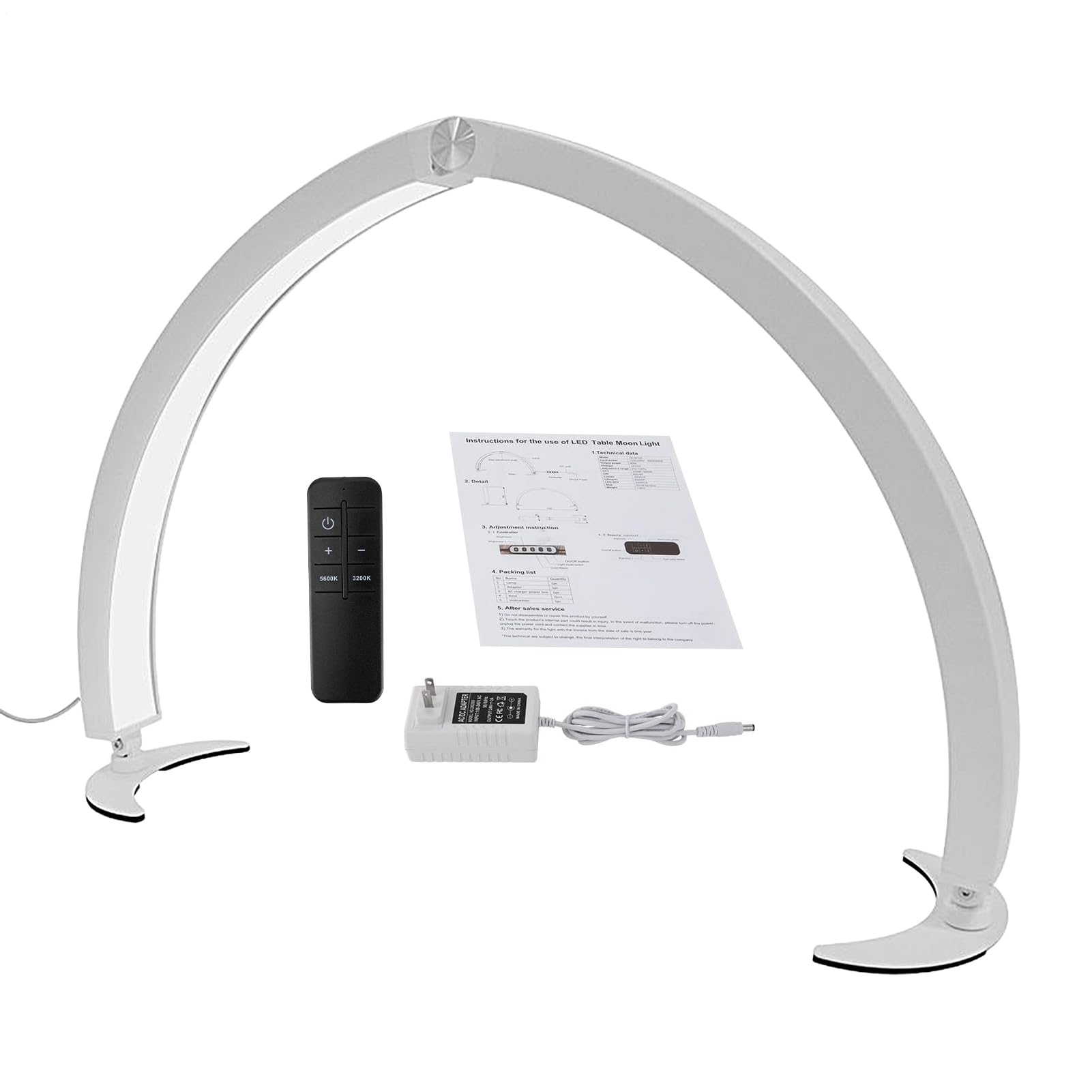 Genérico Luz de Mesa para Uñas Ajustable 40W | Lámpara de Uñas Forma Media Luna para Amiga Esposa Hermana Hija en Hogar Viajes Interior Exterior
