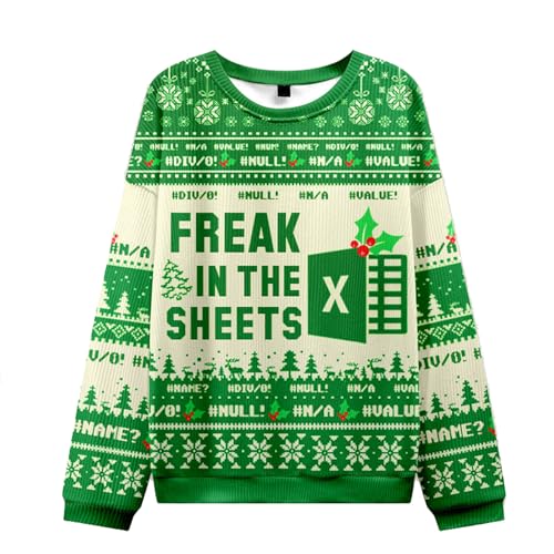 GEEKSOUTFIT Excel Sweatershirt Freak in the Sheets Ugly Christmas Sweatshirts