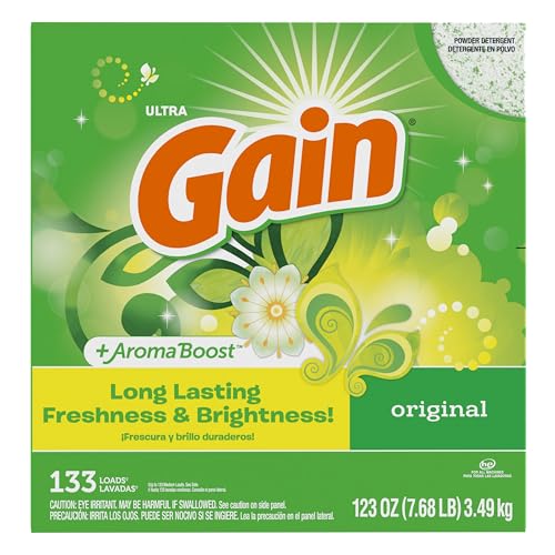 Gain Powder Laundry Detergent, Original Scent, 133 Loads, 123 OZ (Pack of 2) - image 9