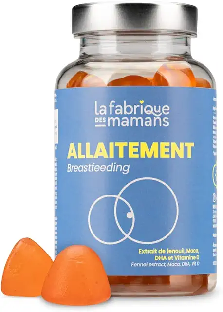 Calmosine Allaitement - Gummies Lactation Fenouil DHA Maca Vitamines - Fabriqué en France