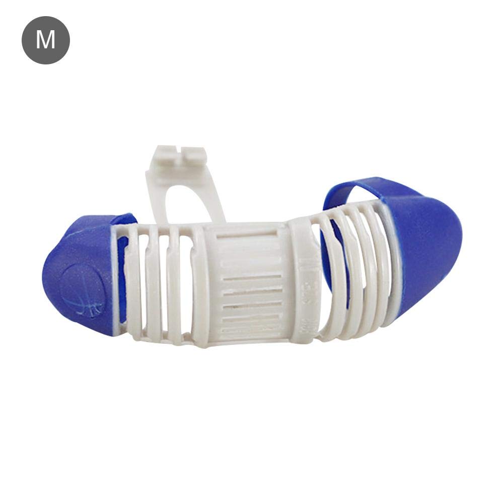 dissylove Finger Sleeve Support Protector Finger Splint Brace Pain Relief for Basketball Volleyball Baseball (L/M(Single), Blue)