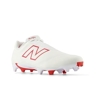 New Balance BurnX4 Lacrosse Cleats Shoes White/Red