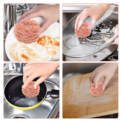 Esponja de cobre resistente que limpia sin rayar el acero inoxidable de tu cocina 7