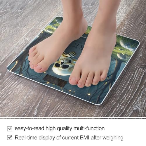 Báscula digital de baño Tombstone Skeleton con pantalla LCD miniatura 5