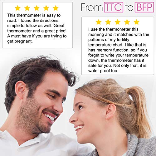 Fertility Basal Thermometer for Ovulation - iProven BBT-271B - 1/100th Accuracy - Trying to Conceive The Natural Way - Monitor Your Waking Temperature - Ovulation Tracking and Prediction - Thumbnail 2