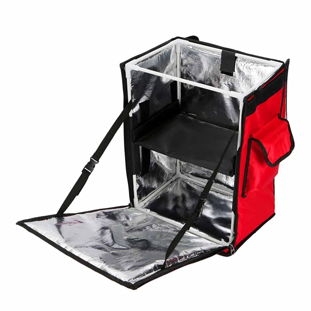 HMTE Lunch Box 43L Doppio Strato Take out Lunch Delivery Tote Bag Borsa in Foglio di Alluminio Cestino da Picnic Scatola per Alimenti da Picnic isolata dal Freddo