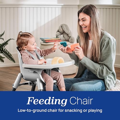 chicco zest 4-in-1 folding high chair feeding chair toddler chair and youth stool multi-use easy clean high chair  capriblue
