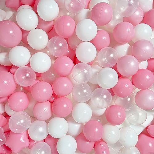 Image of Ritaifer Ball Pit Balls 50 pcs for Kids, Toddler Crush-Proproof Plastic Balls for Ball Pit with 3 Bright Colors, Safe and Non-Toxic, BPA Free, Baby Toddler Pit Balls with Storage Bag (2.2inch)