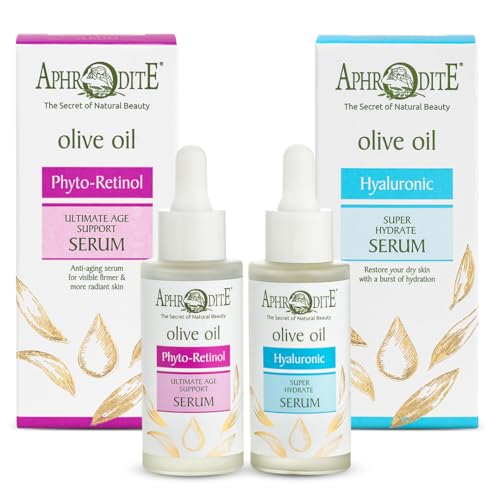 Aphrodite Phytoretinol Age Support Serum - Alternativa de retinol vegetal y ácido hialurónico - Antienvejecimiento, hidratante y reafirmante, sin fragancia, cuidado de la piel griego ecológico