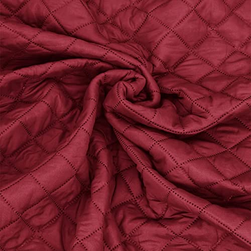 OZMIC Quilted Bedspreads Single Bed Throws for Bedroom Decor -Red Bedding Set Reversible Quilt Coverlet Embossed Pattern Bedspread with 2 Pillow Shams - Cosy Home Interiors OZMIC Quilted Bedspreads Single Bed Throws for Bedroom Decor -Red Bedding Set Reversible Quilt Coverlet Embossed Pattern Bedspread with 2 Pillow Shams - Image 3