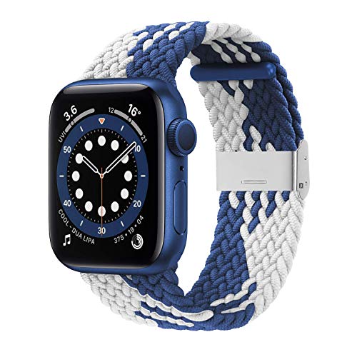 ANVEY Apple Watch バンド 44mm 40mm アップルウォッチ バンド 編組シングルターン編組ストラップ スポーツストラップと互換性があります Apple Watch Series 6/5/4/3/2/1/SE対応 38/40mm