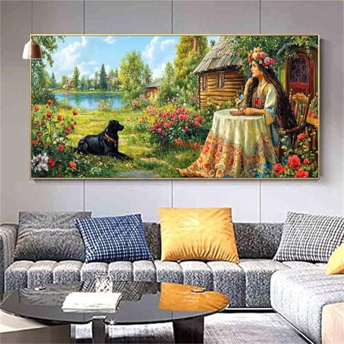 Diamond painting adulte grande taille 70x140cm broderie diamant
