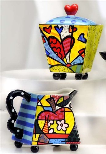 Cream & Sugar Set by Romero Britto