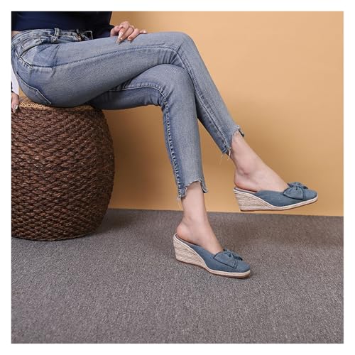 Women's sandals square toe wedge heel thick sole high heel2