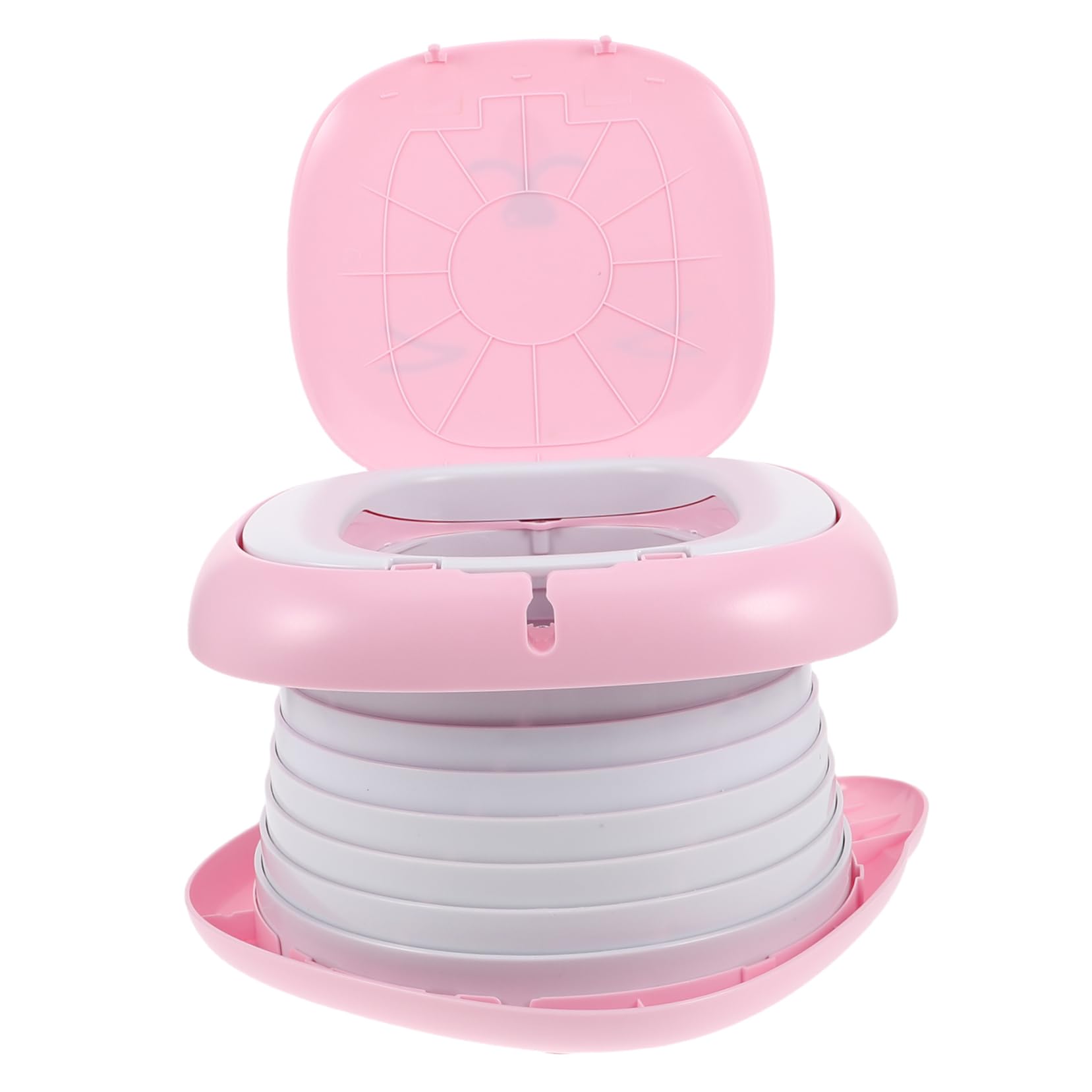 VICASKY Vasino Portatile Pieghevole Per Bambini, Sedile Del Water Per Addestramento Al Vasino, Wc Portatile Per Viaggi e Campeggio, Resistente Alle Perdite, Facile Da Trasportare, Rosa