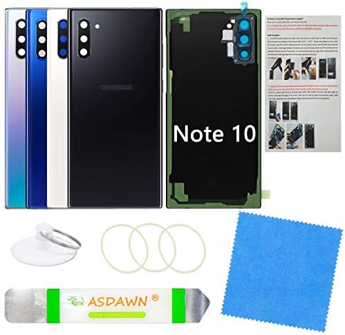 for Galaxy Note 10 SM-N970 All Carriers Back Cover Glass Replacement (Aura Black)
