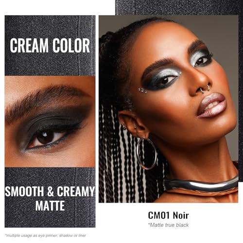 Oulac Matte Eye Shadow Black, CM01 Noir, 6 g (Pack of 1) - Image 2