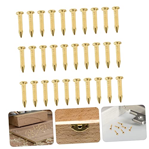 Clavos de latón para muebles, 200 piezas miniatura 5