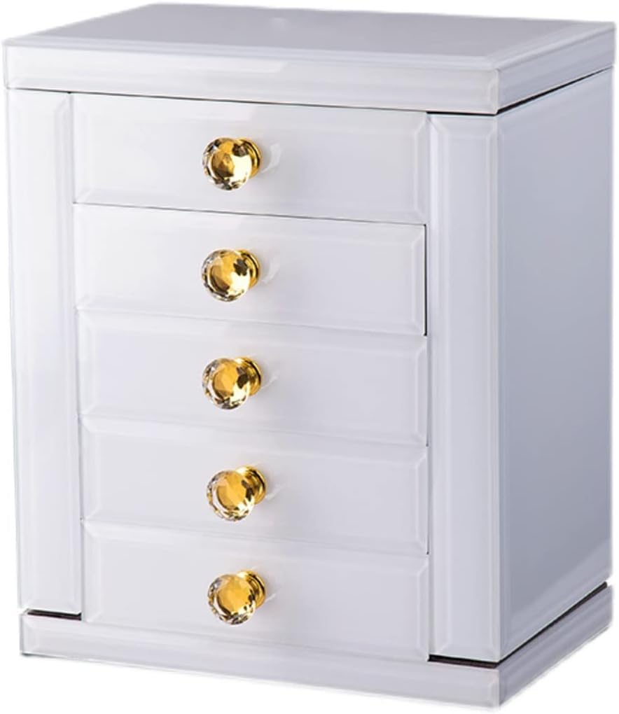 Jewelry Box Jewelry Box Jewelry Storage Box Large Capacity Of Jewelry, Multi -layered Simple Storage Drawer Jewelry Box Organizer (Brass 20x13x25 cm)