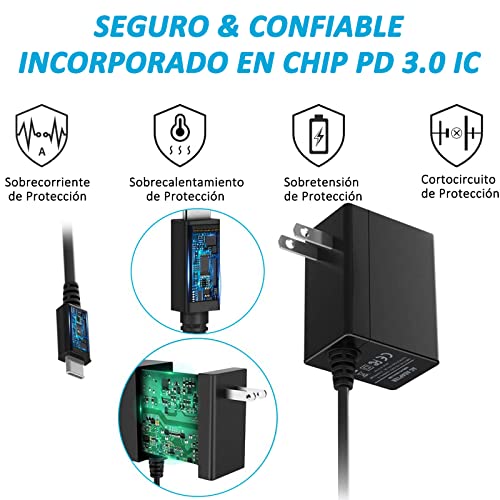 Accesorios Nintendo, Video Games cargador nintendo switch Marca Sendowtek (3)