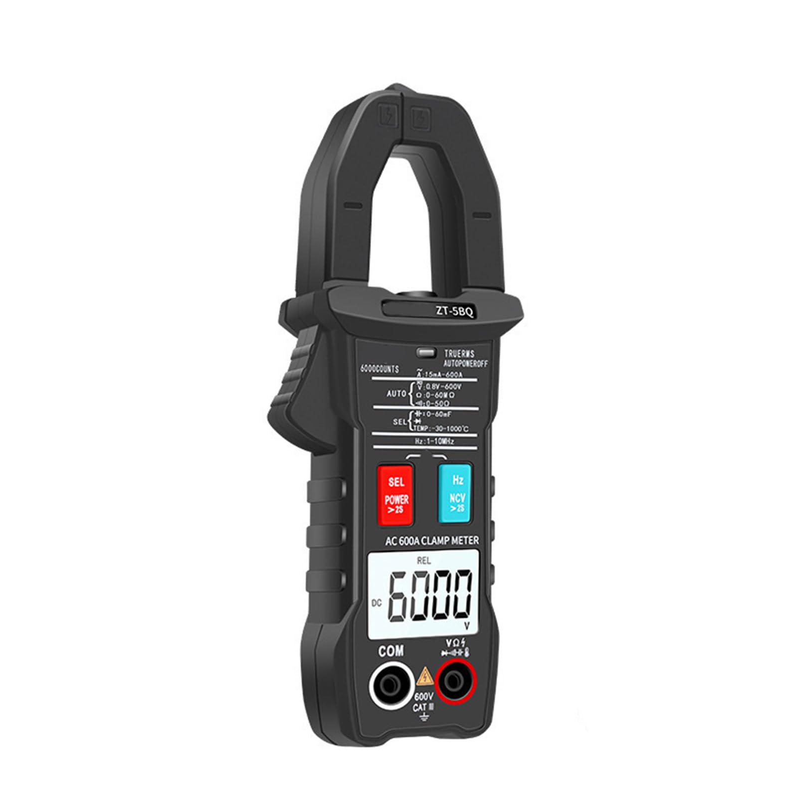 Fromceo Digital Clamp Meter Multimeter 6000 Counts Voltages Tester Auto-Ranging, Current, Resistance, Capacitance Digital Multimeter Tester