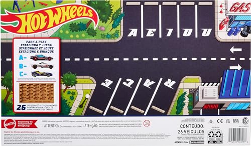 image for Hot Wheels ABC Racers, Set of 26 1:64 Scale Toy Cars & Trucks with an 