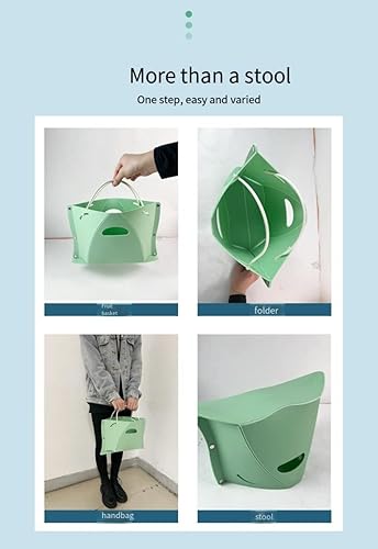 Miniatura 3 de mwpqbd Taburete plegable de plástico, para practicar bocetos, viajes, campamento, taburete plegable, tren, taburete portátil, de papel ultrafino,