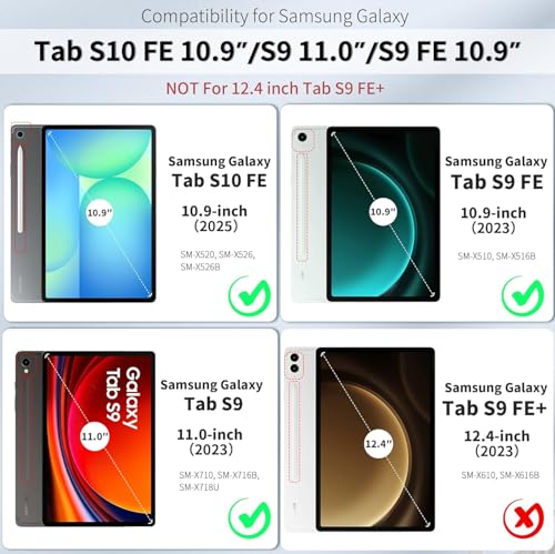 Image of TGK Rotating Cover for Samsung Galaxy Tab S10 FE 10.9 inch 2025 / Galaxy Tab S9 FE 10.9 inch / S9 11 Inch 2023 (Brown)