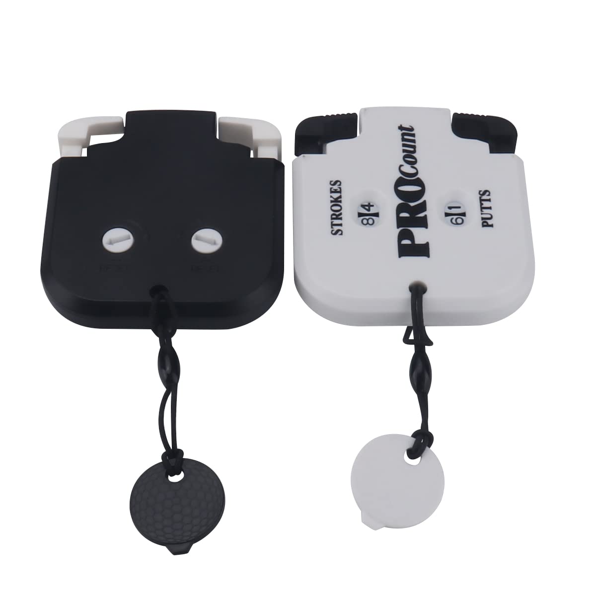 HISTAR Mini Golf Tally Contador Clicker Turning Technology Score Stroke Counter Golf Juego Strike up para hombres (Negro2+Blanco2)
